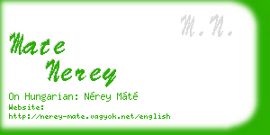 mate nerey business card