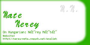 mate nerey business card